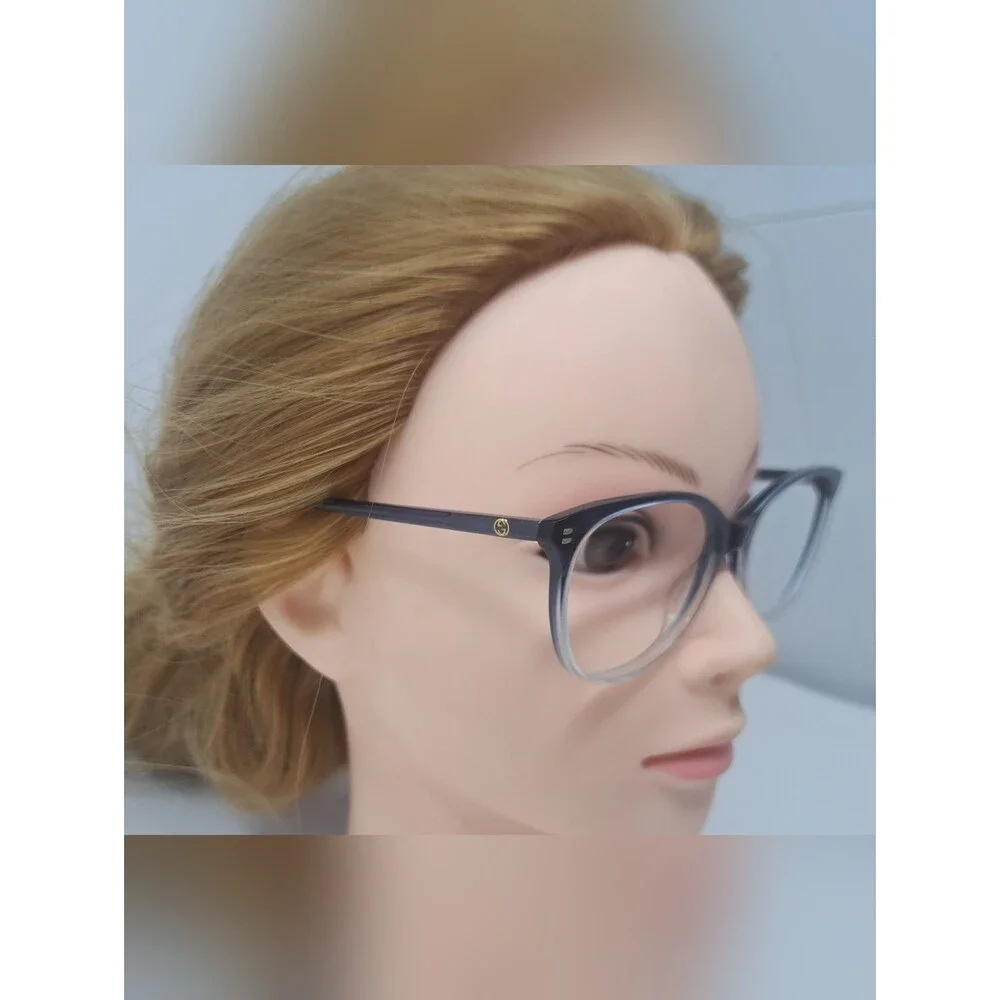 Gucci Women's Glasses Frames Blue Transparent Oval GG0550O 004 Italy 51-16-140